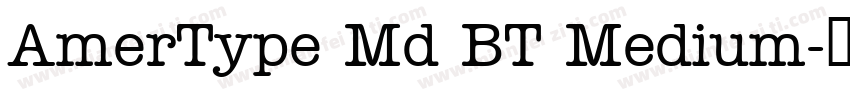 AmerType Md BT Medium字体转换